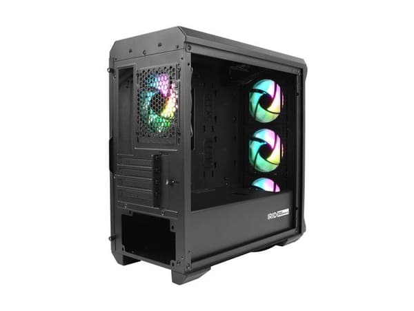 Genesis Irid 503 ARGB Micro Tower -tietokonekotelo, musta