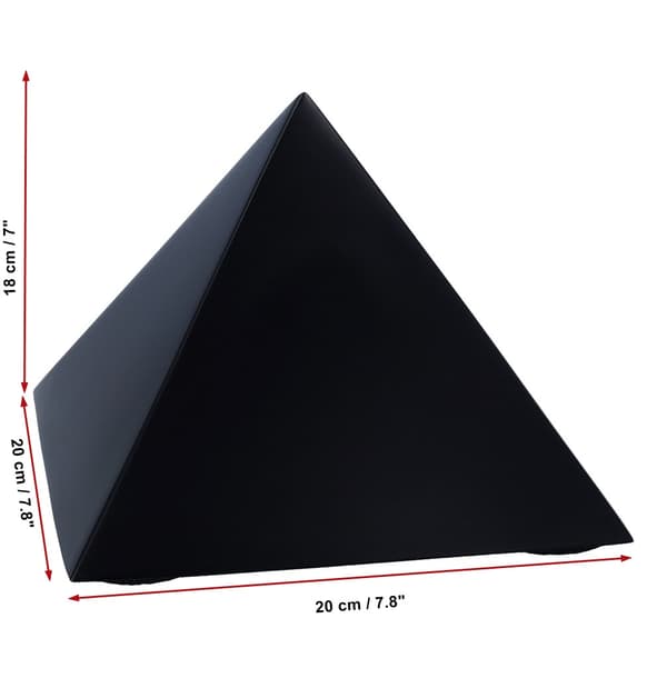 Mini Kremeringsurne Pyramide for Aske, Mango Træ, Sort, med Plads til Personalisering Sort mindeurne pyramide af mango træ, til en del af asken