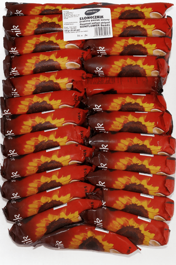 Solrosfrön med kryddor 150 g. SONPEX 25 st.