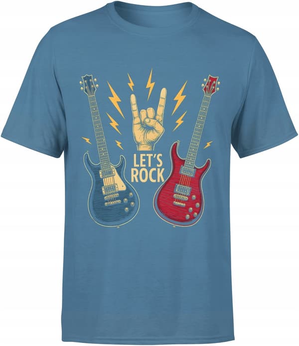 MIESTEN ROCK AND ROLL -T-PAITA SÄHKÖKITAROILLA, LET'S