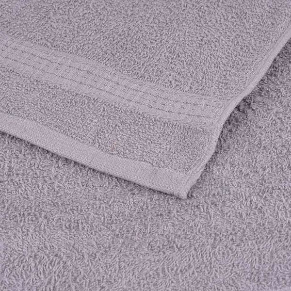 vidaXL Handdukar 2 st grå 100x200 cm 360 gsm 100% bomull