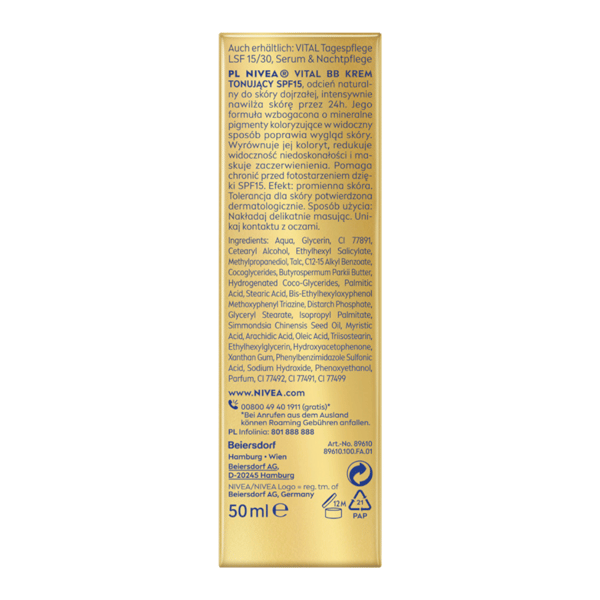 168234 NIVEA VITAL BB kräm 50 ml