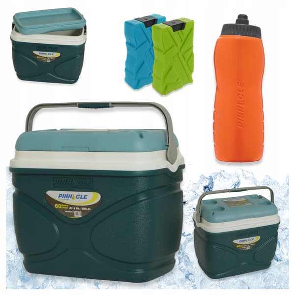 Stor Pinnacle 20L blå kylväska + 2 330ml insatser + vattenflaska