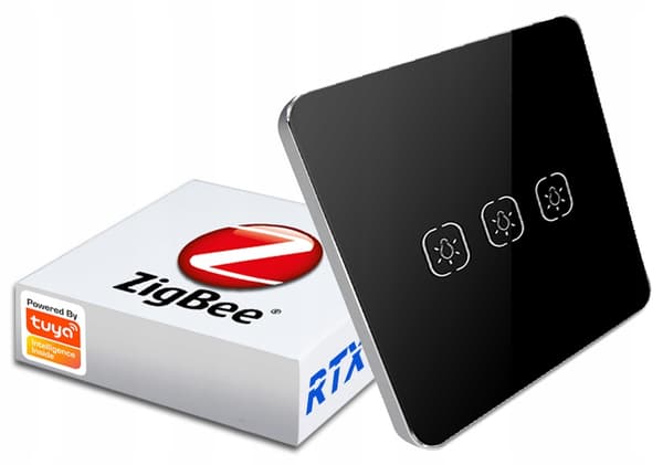 Touch-glasströmbrytare 3P ZigBee TUYA #utan N