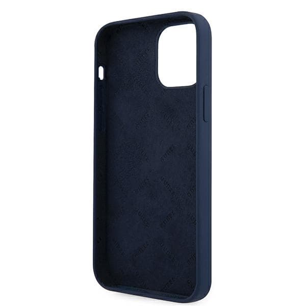 Guess GUHCP12LLSVSBL iPhone 12 Pro Max 6,7 blåt/blåt hårdt etui Script Vintage