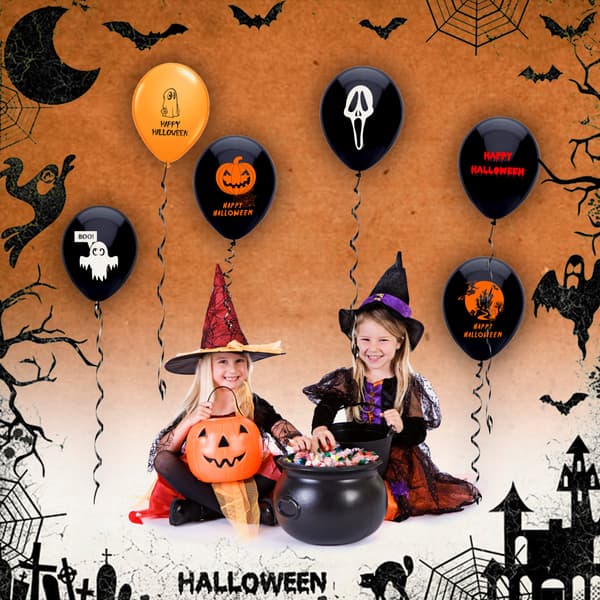 Halloween-tryckta ballonger 25 st.