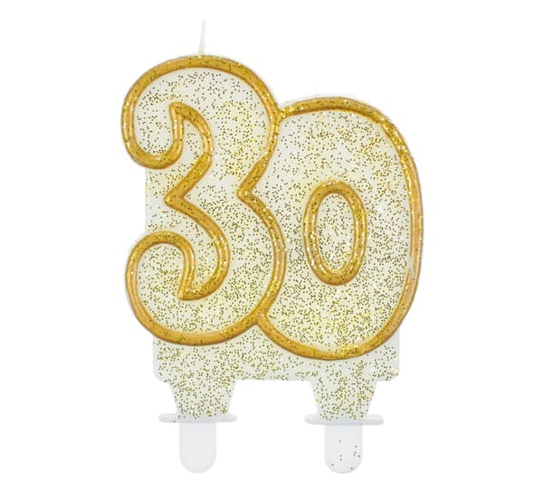 Nummerlys 30 guldkontur 1 pakke