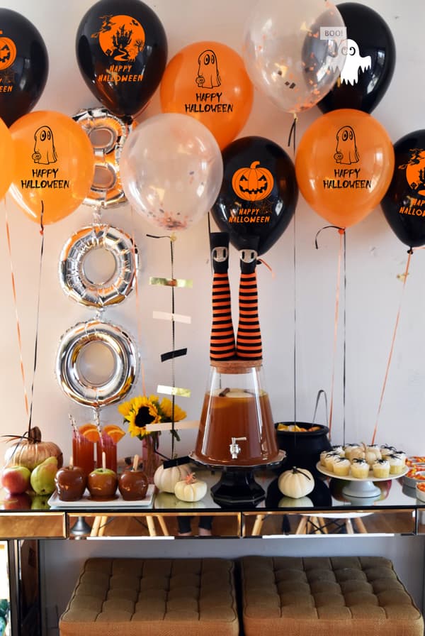 Balloner med HALLOWEEN GHOST print - 5 stk.