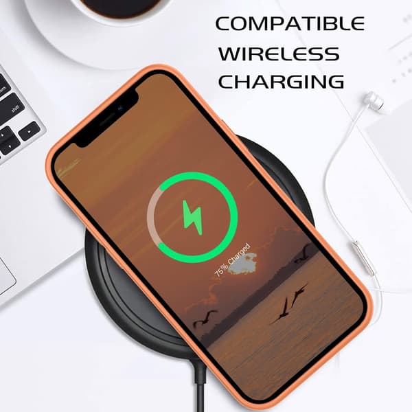 SKAL TILL IPHONE 12 PRO MAX 6,7' ORANGE SILIKONSTARK