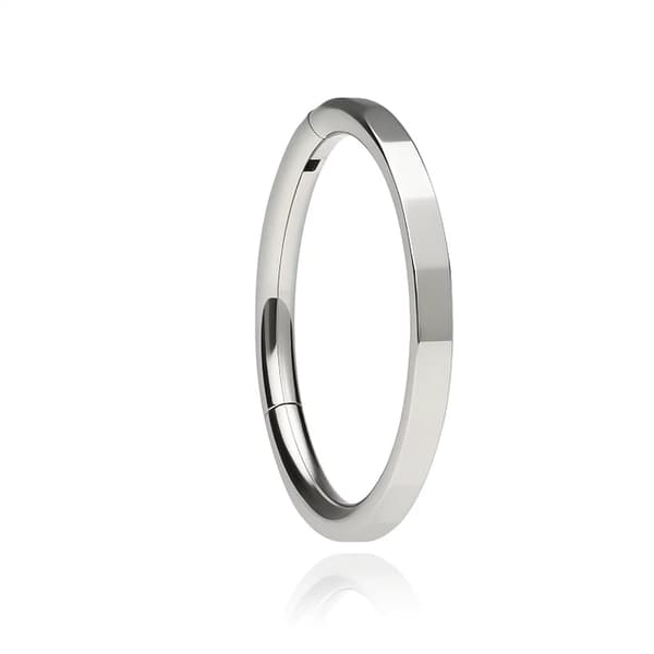 Titanium clickerring, slebet - sølv - TK-061 1.2/8