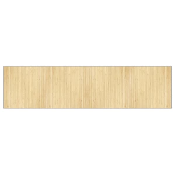 vidaXL Rektangulär matta, ljus naturfärgad, 100x400 cm, bambu