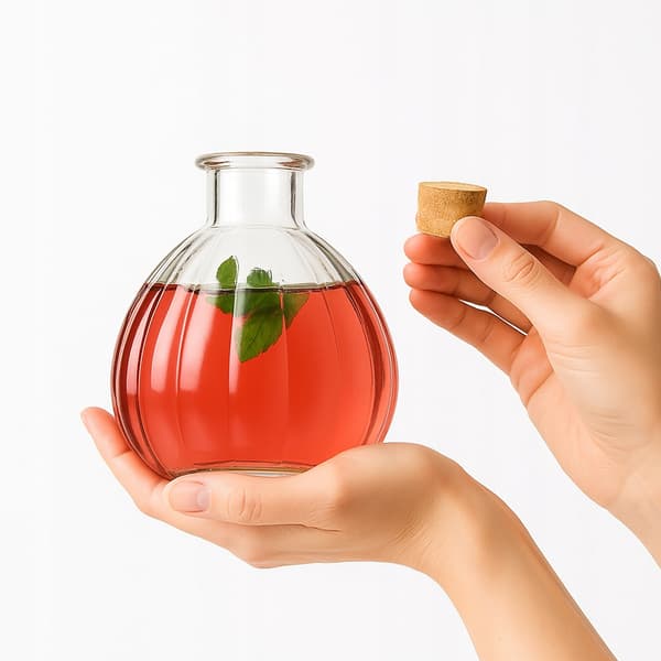 VENICE Glasflaska 250ml Flaskor för Vatten, Juice, Likör, Olivolja