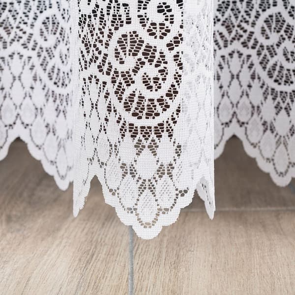 Färdig jacquardgardin VIOLETTA 250x200cm Balkong vit