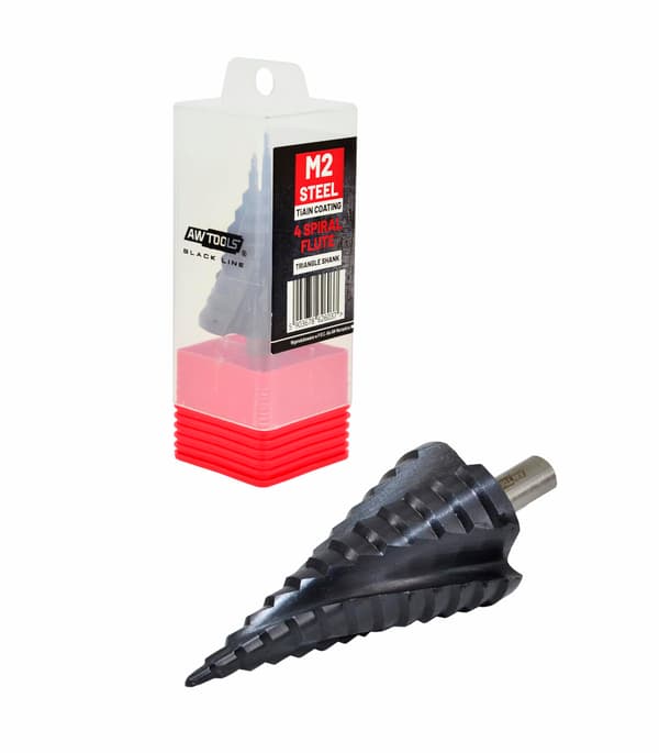 AWTOOLS M2-TiAlN 6-35mm SORT LINJE TRIN BOR SPIRAL