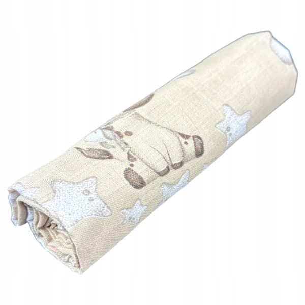 Stor muslinble PASSER 120×120 cm Bomuldsmuslinble