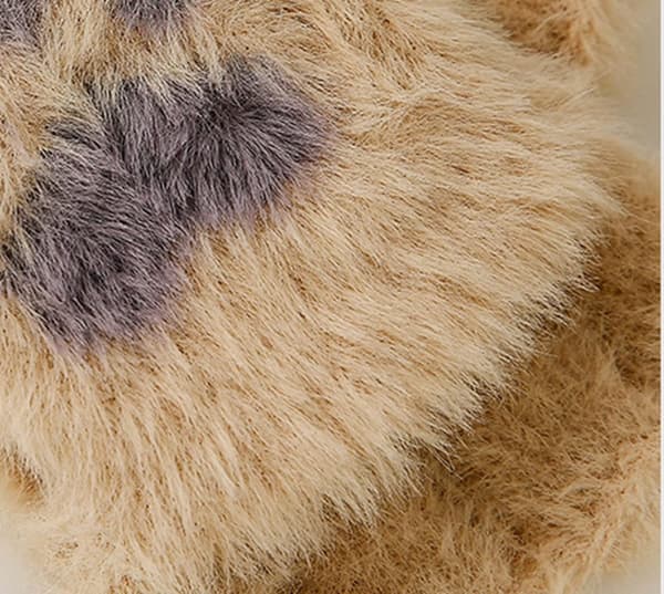 DAM FINGERLÖSA HANDSKAR VINTERVARMA PLUSHY BOMULL BEIGE