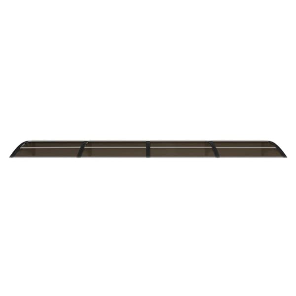 vidaXL dørmarkise sort 350x75 cm polycarbonat