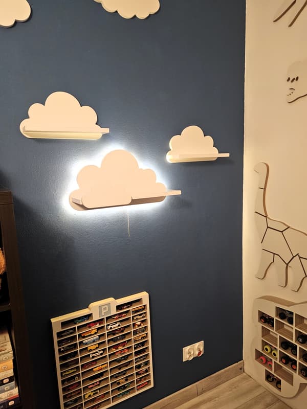 Laguna Prestige Cloud-hylder med lampefunktion