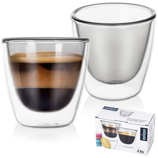 Dubbelväggiga termoglas för espresso DOUBLE 90 ml 2 st
