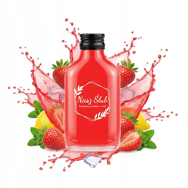 50x 100ml flaskor med tryck för bröllop