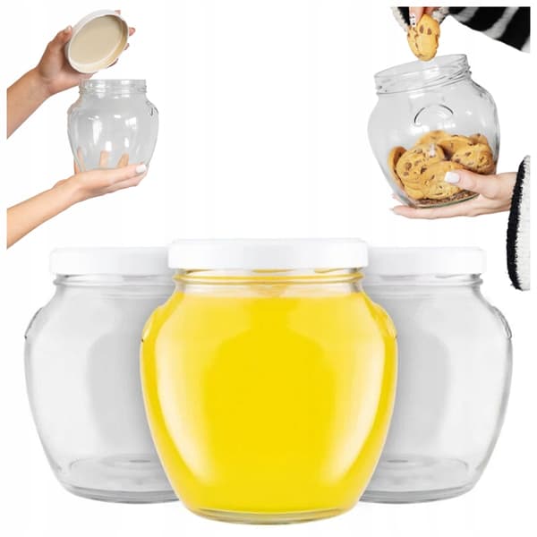 6x AMPHORA glas 1700ml GLAS TIL KONSERVERING LIKØR AGURK HONNING 1,7L