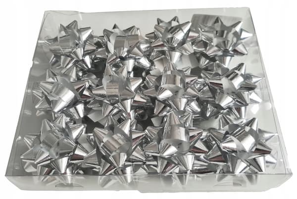 Självhäftande rosetter 5 cm, silver 24 st. 1 förpackning.