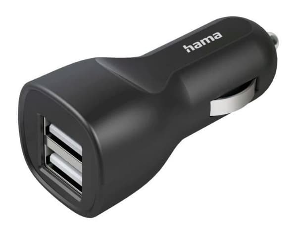 HAMA Biloplader 2xUSB-A Sort 201636