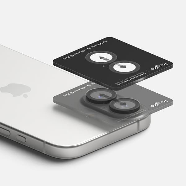 RINGKE KAMERARAMSKYDD 2-PACK IPHONE 16 / 16 PLUS SVART