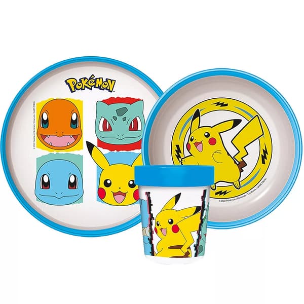 POKEMON BARN HALKSÄKER SERVIS SET 3 DELARS TALLRIKAR MUGG