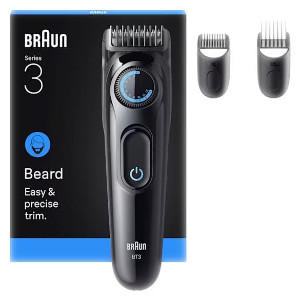 Braun BT3520 Skäggtrimmer, Serie 3, svartblå