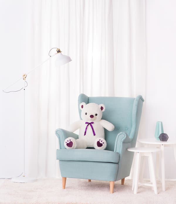 Teddy Valor 90cm - hvid