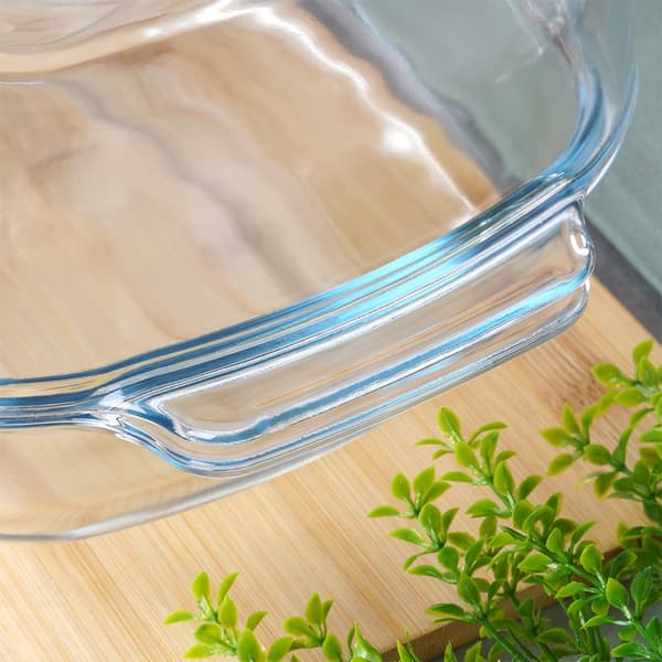 Ugnsfast glasform med lock 3,1+2,6 l