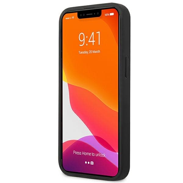 AMG AMHCP14MDOLBK iPhone 14 Plus / 15 Plus 6,7" sort/sort hårdt cover i læder med varmprægning