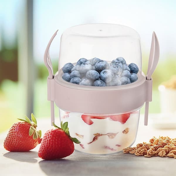 Yoghurtbæger med ske madkasse 370 ml