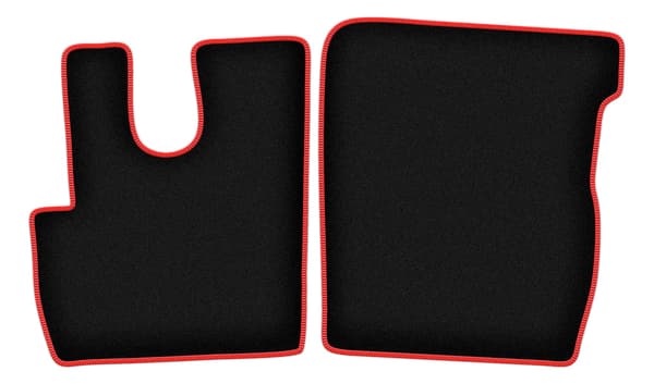 Velour gulvmåtter med rød kant til: DAF CF lastbil (2014-)