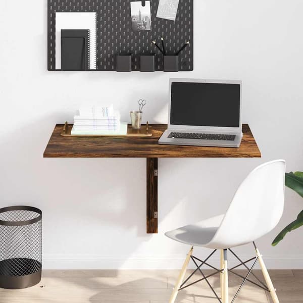 vidaXL foldbart sofabord røget eg 100x60x56 cm