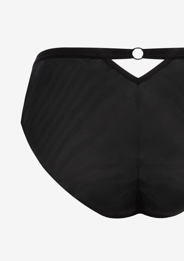 Fulde trusser med elastisk tyl - Fibi M SORT/HUD