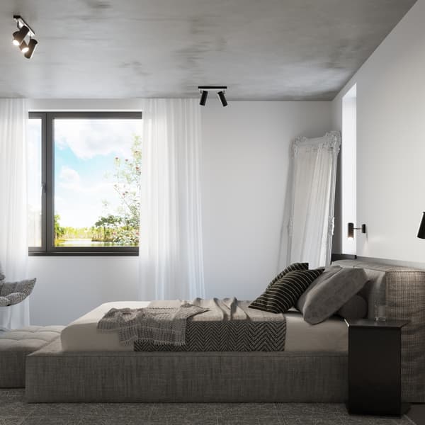 VÆGLAMPE DIREZIONE 1 GU10 SORT SOLLUX SL.0498