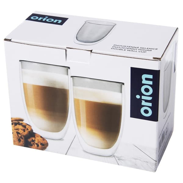 Dobbeltvæggede termiske glas til latte kaffe DOUBLE 460 ml 2 stk.
