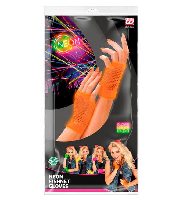ORANSSIT Neon DISCO -verkkohanskat