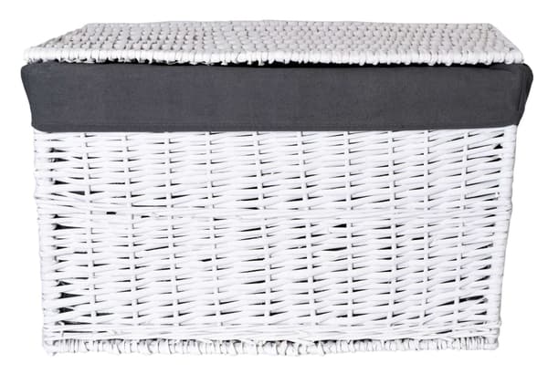Koffert i rotting 56x34x34 cm 65L vitgrå
