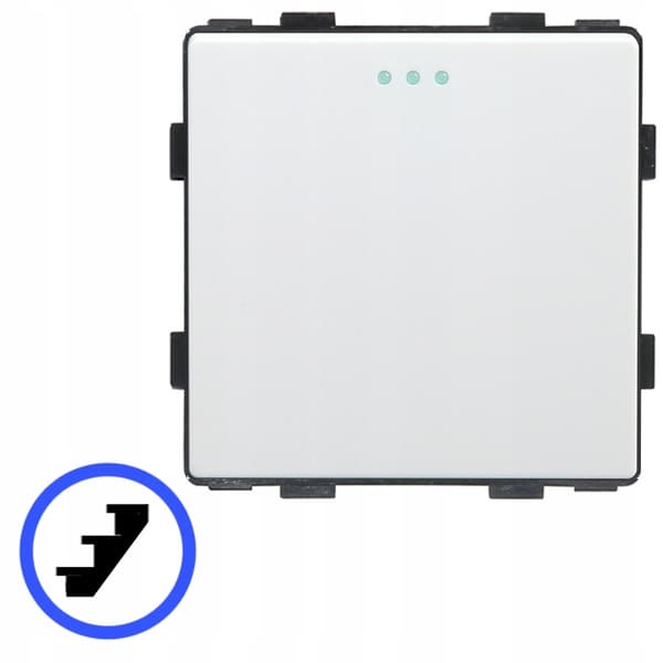 Trappelysafbryder 1P mekanisk indsats hvid RTX SH