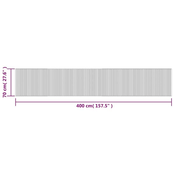 vidaXL Suorakulmainen matto, ruskea, 70x400 cm, bambu