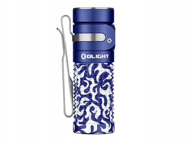 Klassisk genopladelig EDC-lommelygte Olight Baton 4 Blue Phantom 1300lm