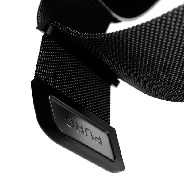 Puro 'MILANESE' urrem til Apple Watch 42-44-45-49m, sort