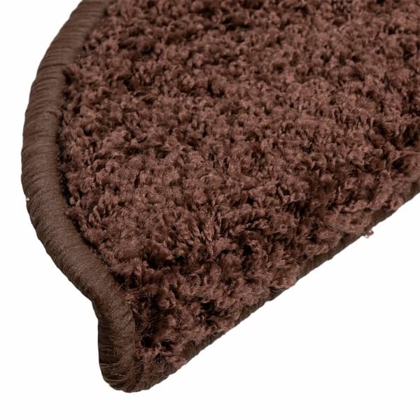 vidaXL trappemåtter 15 stk. 56x17x3 cm brune halvrunde
