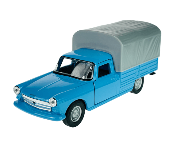 WELLY OLD TIMER 1968 PEUGEOT 404 PICKUP BLÅ 1:34 43776