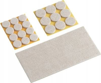 Filtmöbelunderlägg set om 53, beige, självhäftande, PARKSIDE