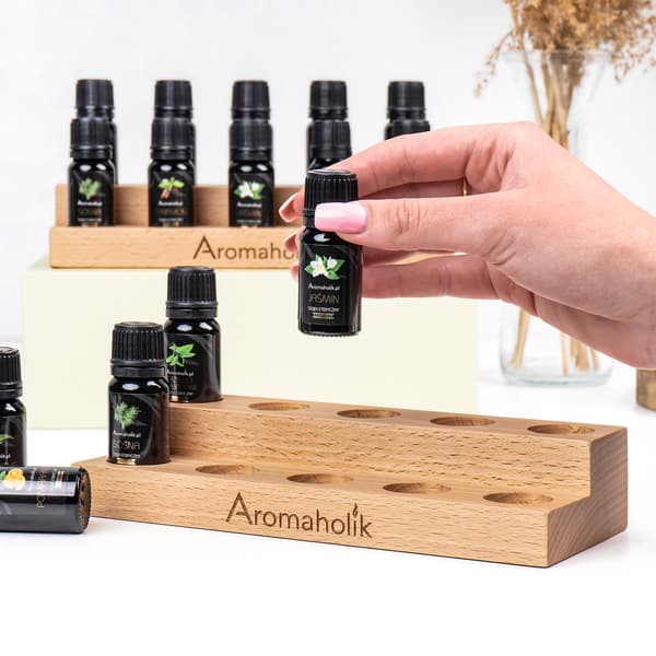 Æterisk oliestander 10x10ml træorganisator | Display