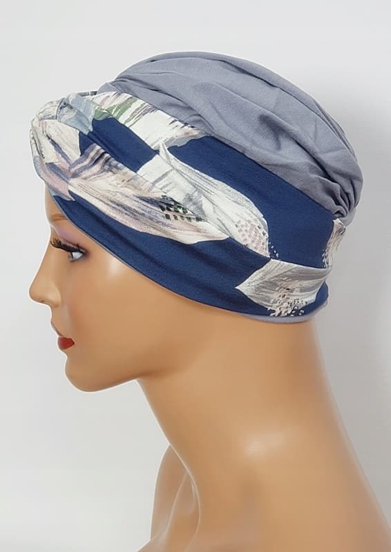 Marias sammenflettede turban bm230/259 efter kemoterapi